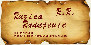 Ružica Radujević vizit kartica